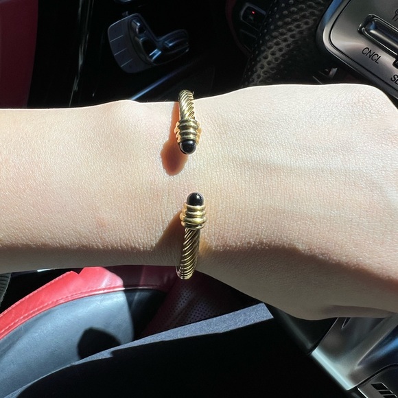 Twisted Stainless Steel Bracelet - Picture 3 of 6